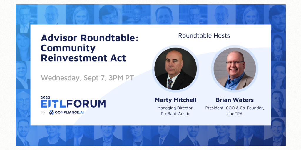 findCRA’s President, COO & Co-Founder Leads CRA Modernization Rountable at the 2022 EITL Forum